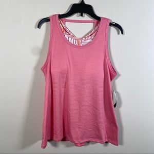 Strappy Layered-Look Tank Top in Meadow Pink Girls